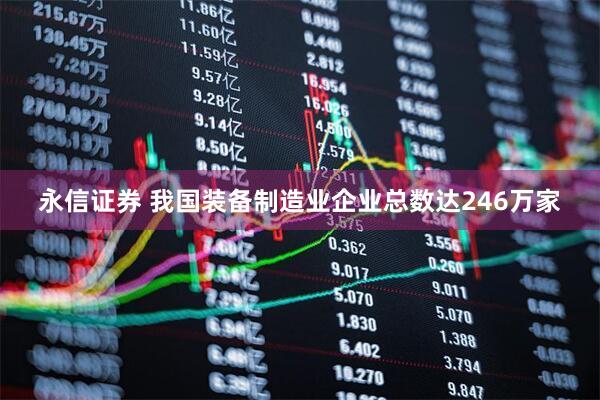 永信证券 我国装备制造业企业总数达246万家