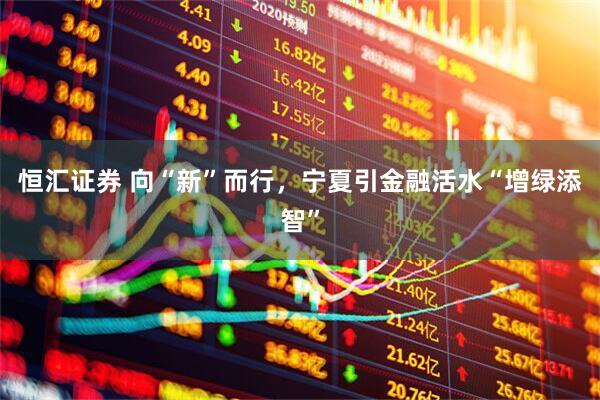 恒汇证券 向“新”而行，宁夏引金融活水“增绿添智”